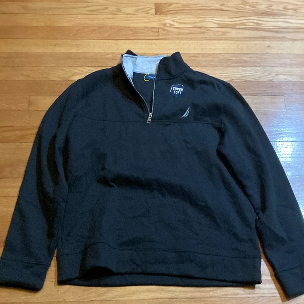 Nautica never worn quarter zip sweater new with tags size large